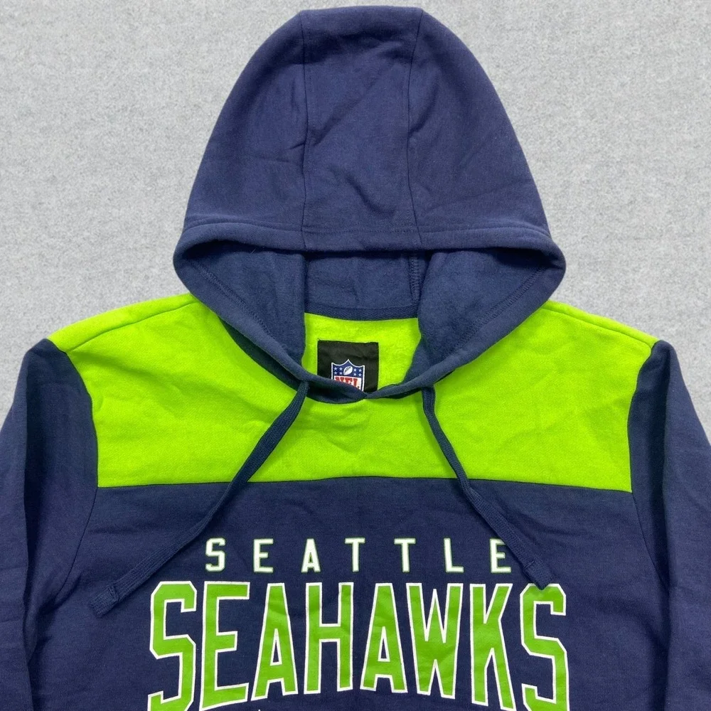 Seattle Seahawks Hoodie Men's Medium Blue‎ Green NFL Team Apparel Football NWT